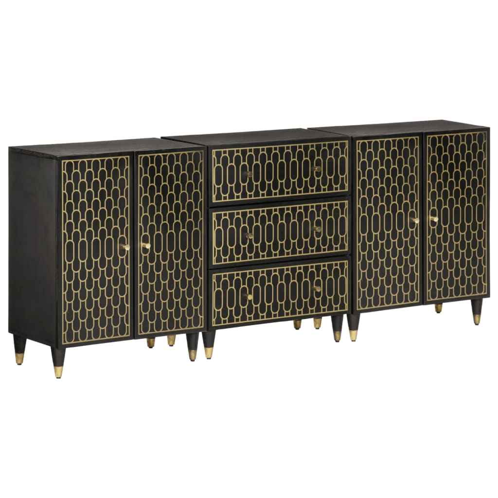 vidaXL Móveis de apoio 2 pcs 60x33x75 cm madeira de mangueira maciça